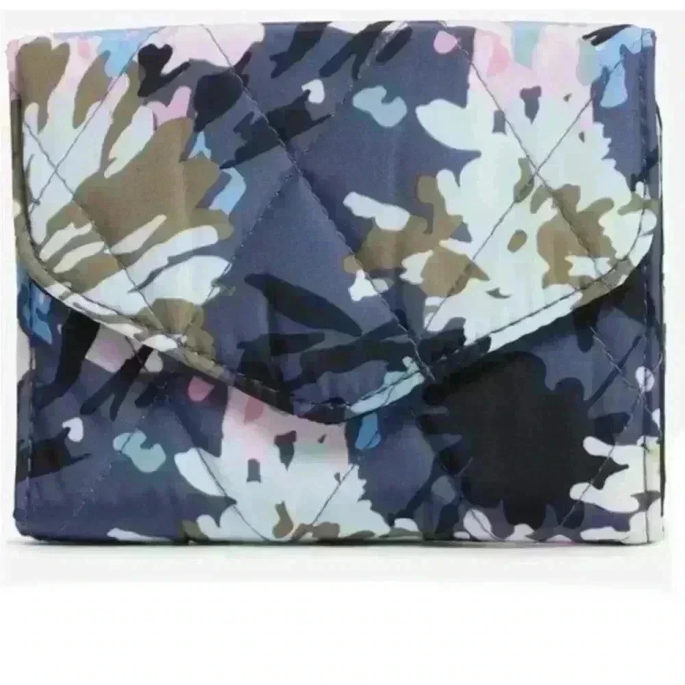 Vera Bradley Ultralight RFID Mini Tri-Fold Wallet in Chrysanthemum Crush NWT